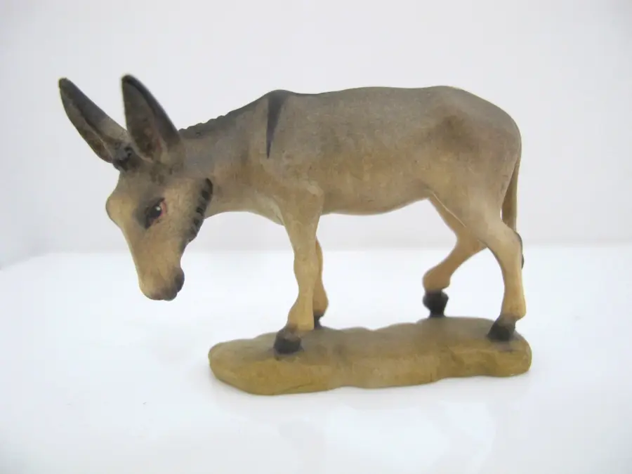 ANRI Italy Ulrich Bernardi DONKEY Christmas Nativity Animal Figurine 4" Scale