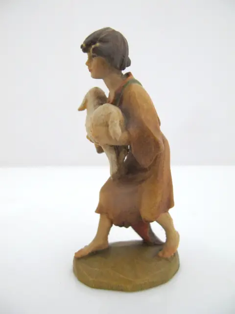 Anri Italy Ulrich Bernardi Shepherd Boy With Lamb Christmas Nativity Figurine, photo 5 of 7