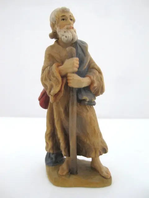 Anri Italy Ulrich Bernardi Shepherd With Stick Nativity Figurine, photo 1 of 7