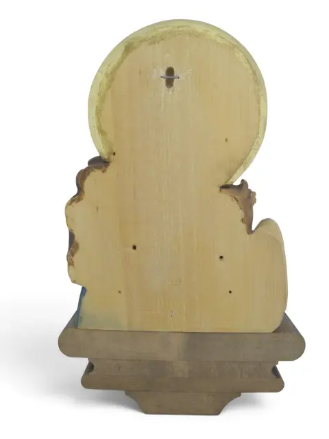 Anri Italy Wood Madonna With Diadem Child Angel Juan Ferrandiz Wall Plaque, photo 6 of 11