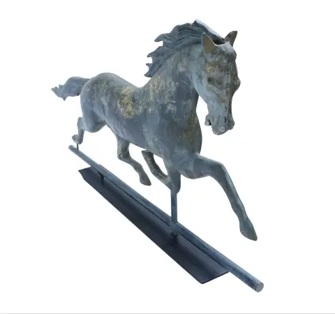 Antique American Large Gilt Copper Horse Weathervane, photo 3 of 12