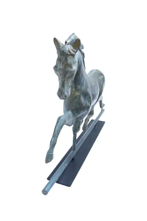 Antique American Large Gilt Copper Horse Weathervane, photo 5 of 12