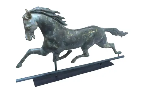 Antique American Large Gilt Copper Horse Weathervane, photo 6 of 12