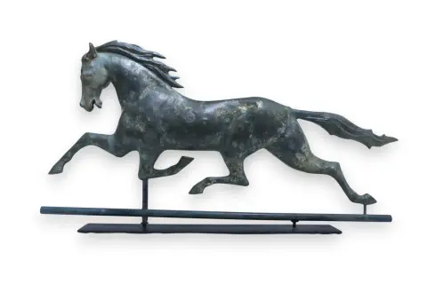 Antique American Large Gilt Copper Horse Weathervane, photo 7 of 12