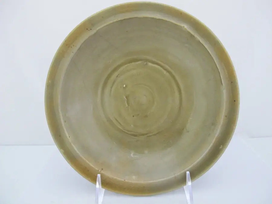 Antique Chinese CELADON Ming Style LONGQUAN Shallow Bowl Dish