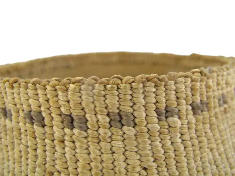 Antique Northern California Hupa/Yurok/Karuk Native Chevron Basket Bowl, photo 7 of 11