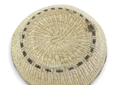Antique Northern California Hupa/Yurok/Karuk Native Chevron Basket Bowl, photo 10 of 11