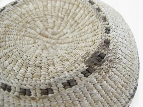 Antique Northern California Hupa/Yurok/Karuk Native Chevron Basket Bowl, photo 11 of 11