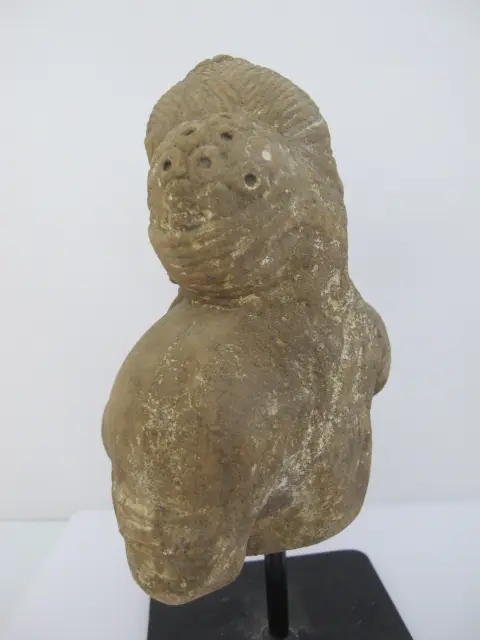 Apsara Devata Celestial Deity Carved Stone India Hindu Bust Sculpture Statue, photo 7 of 12