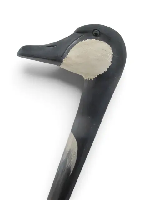 Canada Goose Decoy Carved Wood Handle Walking Stick Cane, photo 1 of 9