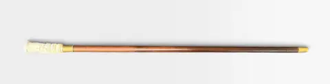 Carved Bone Chinese Dragon W/ Compass In Mouth Walking Stick Cane, photo 6 of 6