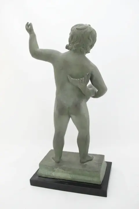 Cherub Putto With Dolphin Amr Pompeii Fountain Replica Composite Statue, photo 4 of 12