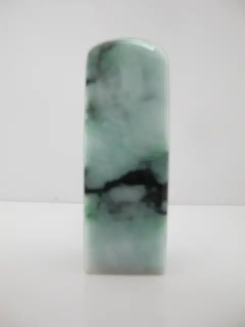 Chinese Green & White Mottled Jade Stone Chop Seal Stamp, photo 6 of 10