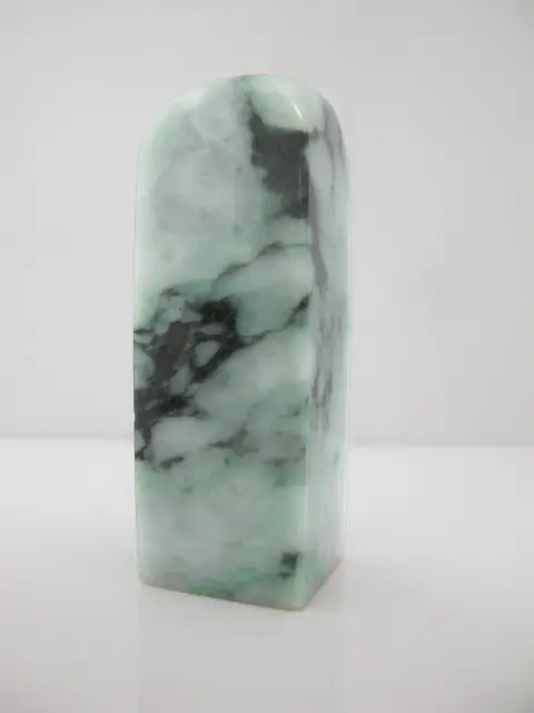 Chinese Green & White Mottled Jade Stone Chop Seal Stamp, photo 7 of 10