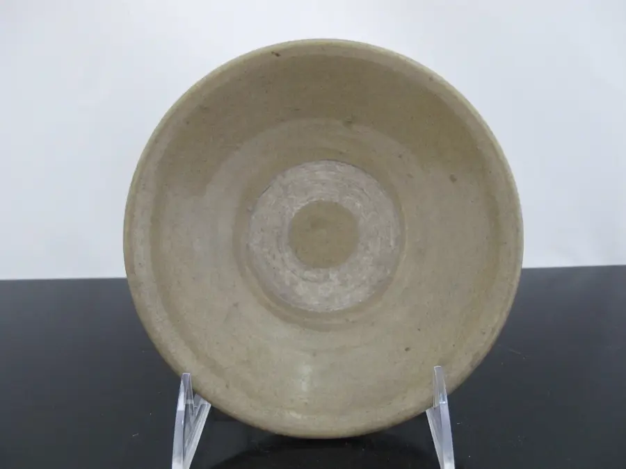 CHINESE Small LONGQUAN Style Folk Art CELADON Green Pottery Tea Bowl