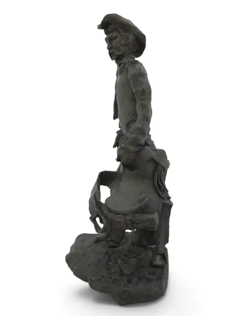 Colorado Cowboy With Saddle James Turner Sr. Western Art Bronze Statue, photo 5 of 12
