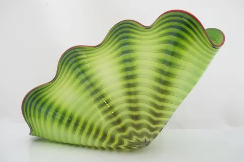 Dale Chihuly 2pc Parrot Green Persian Series Hand Blown Art Glass Sculpture, photo 4 of 12