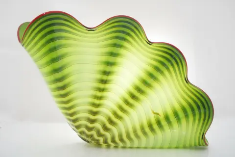 Dale Chihuly 2pc Parrot Green Persian Series Hand Blown Art Glass Sculpture, photo 6 of 12
