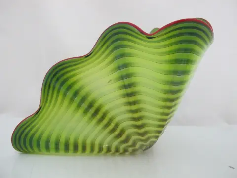 Dale Chihuly 2pc Parrot Green Persian Series Hand Blown Art Glass Sculpture, photo 10 of 12