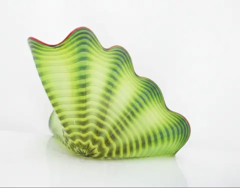 Dale Chihuly 2pc Parrot Green Persian Series Hand Blown Art Glass Sculpture, photo 11 of 12
