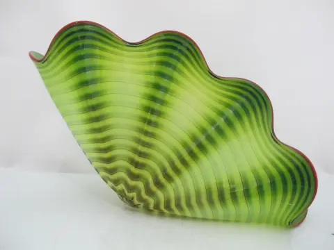 Dale Chihuly 2pc Parrot Green Persian Series Hand Blown Art Glass Sculpture, photo 12 of 12