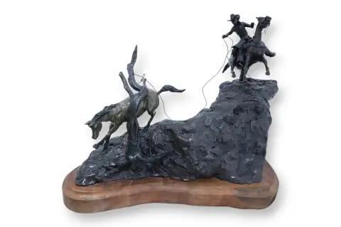 Dan Huber "That Dirty Sob" Western Bronze Sculpture, photo 1 of 12