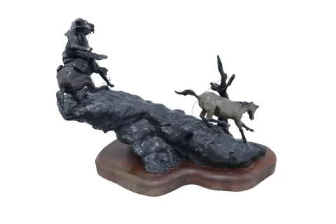 Dan Huber "That Dirty Sob" Western Bronze Sculpture, photo 2 of 12