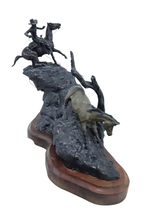 Dan Huber "That Dirty Sob" Western Bronze Sculpture, photo 3 of 12