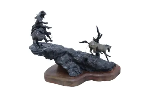 Dan Huber "That Dirty Sob" Western Bronze Sculpture, photo 6 of 12