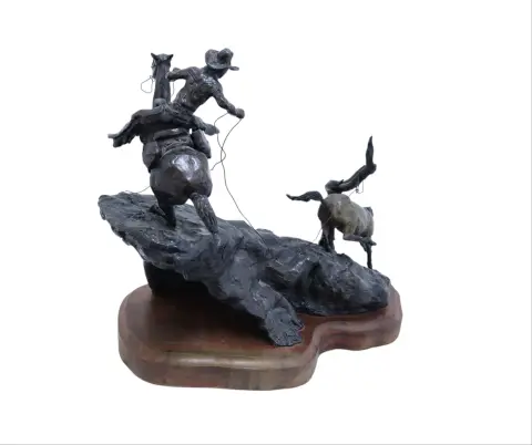 Dan Huber "That Dirty Sob" Western Bronze Sculpture, photo 7 of 12