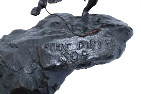 Dan Huber "That Dirty Sob" Western Bronze Sculpture, photo 11 of 12