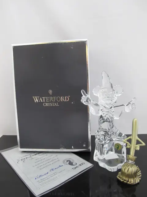 Disney Waterford Crystal Mickey Mouse Sorcerer Limited Edition of 750 in Box, photo 1 of 12