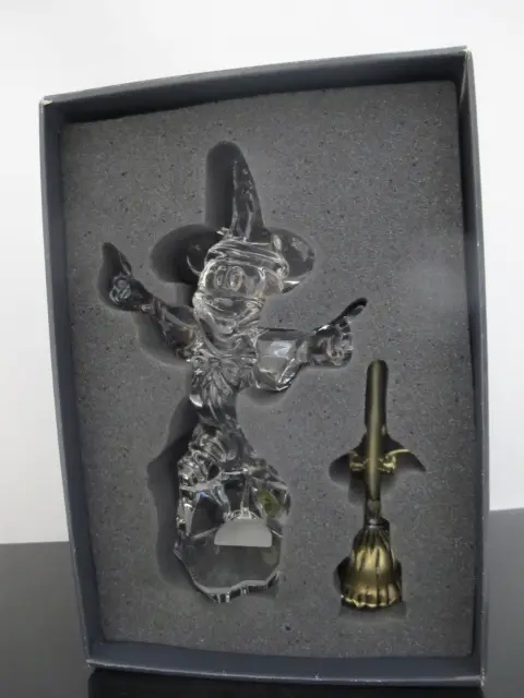 Disney Waterford Crystal Mickey Mouse Sorcerer Limited Edition of 750 in Box, photo 2 of 12