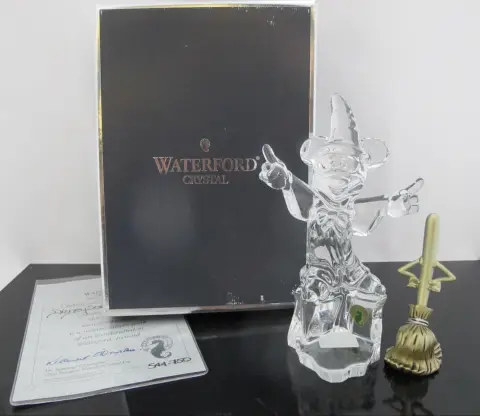 Disney Waterford Crystal Mickey Mouse Sorcerer Limited Edition of 750 in Box, photo 3 of 12