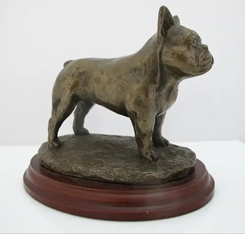 Douglas Gray French Bulldog Cold Cast Bronze Resin Statue Figurine, photo 1 of 10