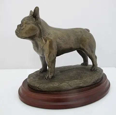 Douglas Gray French Bulldog Cold Cast Bronze Resin Statue Figurine, photo 3 of 10