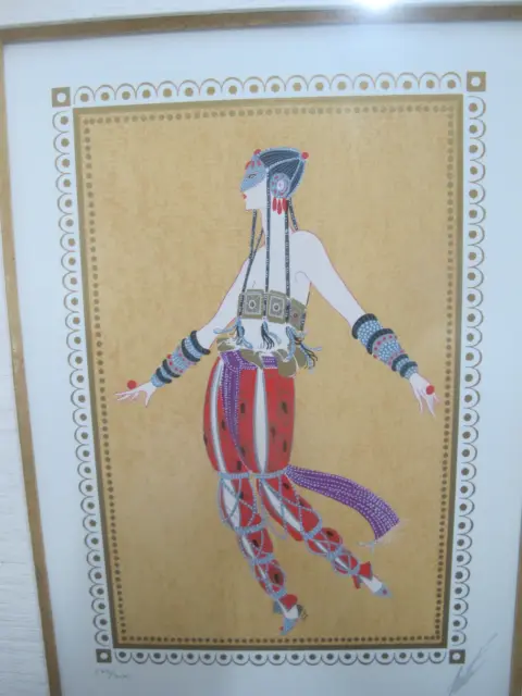 Erte Romain De Tirtoff Scheherzade Suite Art Deco Signed Serigraph Set of 4, photo 3 of 12