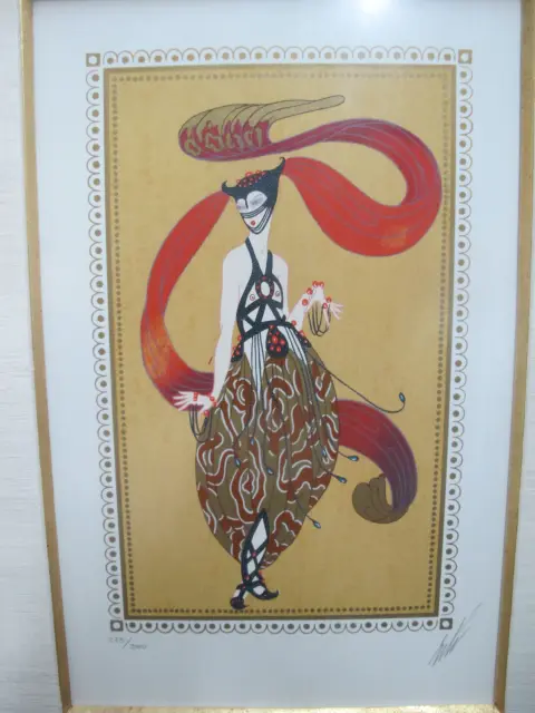 Erte Romain De Tirtoff Scheherzade Suite Art Deco Signed Serigraph Set of 4, photo 8 of 12
