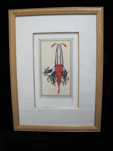 Erte Romain De Tirtoff Scheherzade Suite Art Deco Signed Serigraph Set of 4, photo 10 of 12