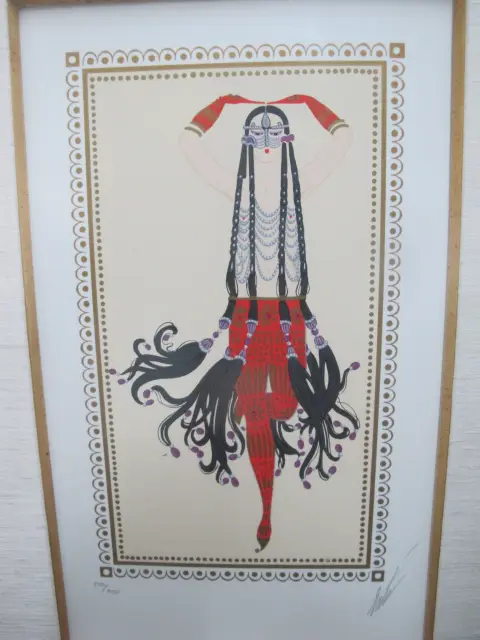 Erte Romain De Tirtoff Scheherzade Suite Art Deco Signed Serigraph Set of 4, photo 11 of 12