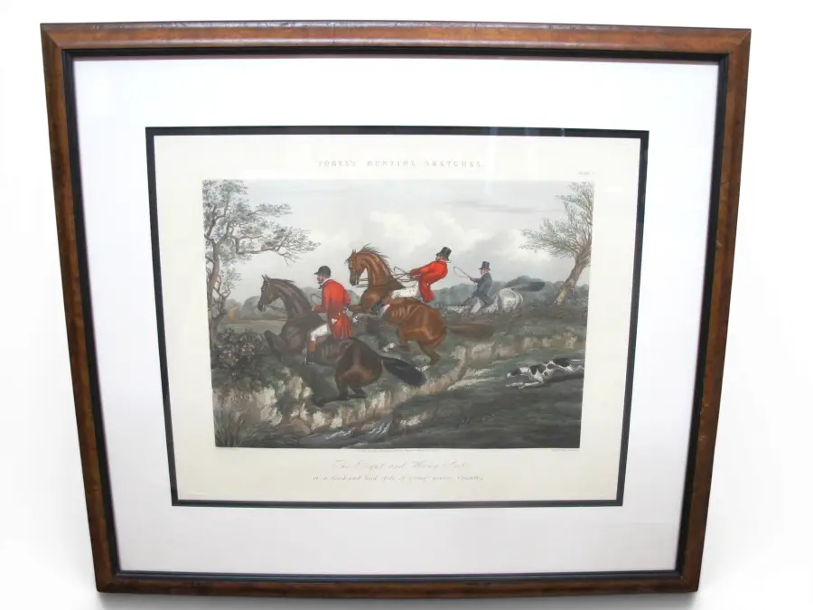 Henry Alken Fores HUNTING SKETCHES Plate 2 Right & Wrong Sort Harris Engraving