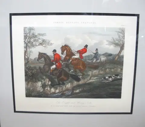 Henry Alken Fores Hunting Sketches Plate 2 Right & Wrong Sort Harris Engraving, photo 4 of 12