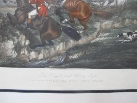 Henry Alken Fores Hunting Sketches Plate 2 Right & Wrong Sort Harris Engraving, photo 12 of 12