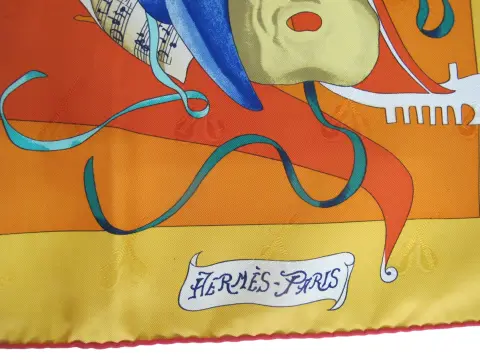 Hermes Paris Carre 90 Le Carnaval De Venise Jacquard Silk Scarf Nwt, photo 3 of 12