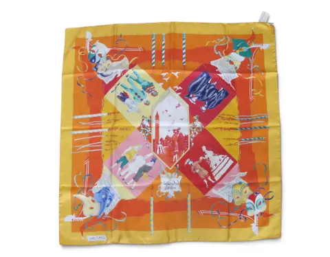 Hermes Paris Carre 90 Le Carnaval De Venise Jacquard Silk Scarf Nwt, photo 12 of 12