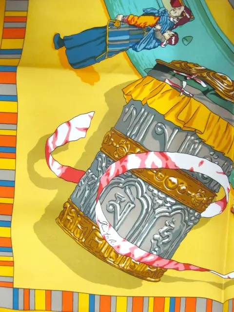 Hermes Paris Carre 90 Prieres Au Vent Buddhist Prayers in Wind Silk Scarf W/Box, photo 5 of 12