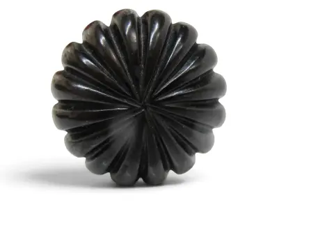 Horn & Sterling Silver Repousse Flower Corkscrew Gadget Walking Stick Cane, photo 11 of 12