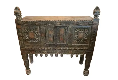 Indian Antique Hardwood Damchiya (Storage Cabinet or Hope Chest), photo 1 of 8