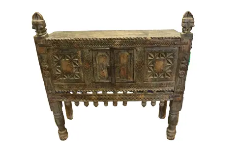 Indian Antique Hardwood Damchiya (Storage Cabinet or Hope Chest), photo 7 of 8