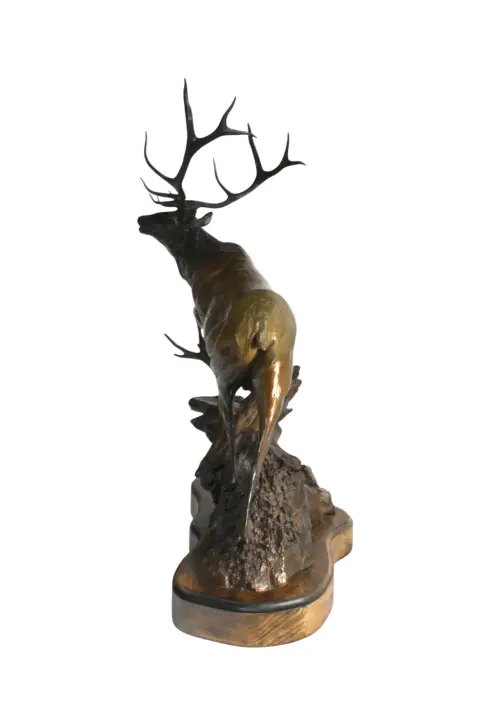 James Stafford "Flight" Bronze Elk Sculpture, photo 4 of 11